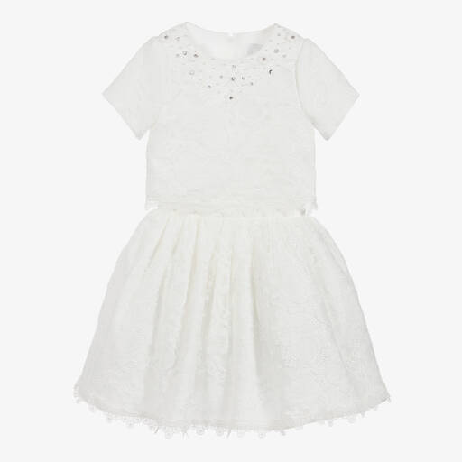 Romano Princess-طقم  دانتيل لون عاجي  - 3 قطع | Childrensalon Outlet