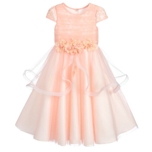 Romano Princess-Peach Tulle Dress & Bag | Childrensalon Outlet