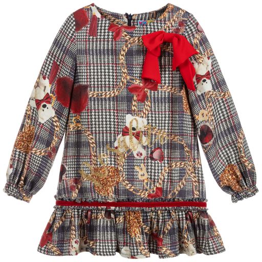 Rosalita Señoritas-Robe noire et beige à carreaux | Childrensalon Outlet