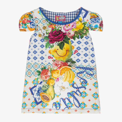 Rosalita Señoritas-Blaues Blumen- & Früchte-T-Shirt | Childrensalon Outlet