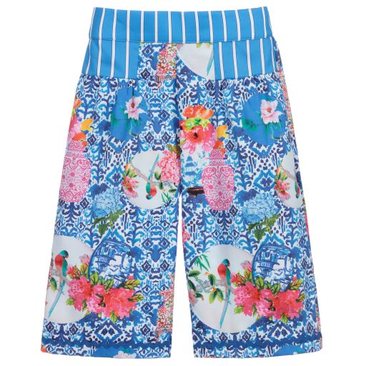 Rosalita Señoritas-Girls Blue Floral Trousers | Childrensalon Outlet