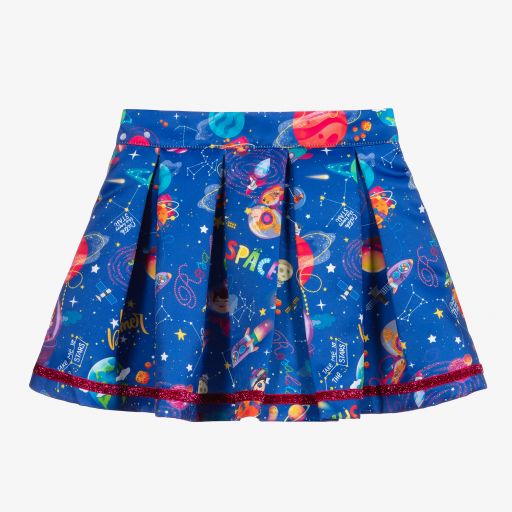 Rosalita Señoritas-Girls Blue Space Print Skirt | Childrensalon Outlet