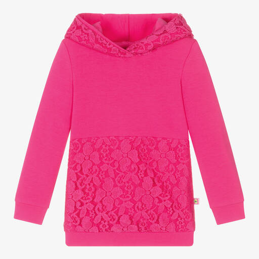 Rosalita Señoritas-Girls Pink Cotton Hooded Sweatshirt | Childrensalon Outlet