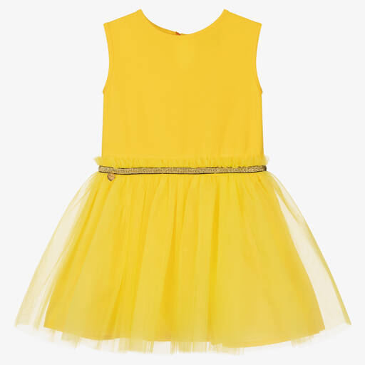 Rosalita Señoritas-Girls Sleeveless Yellow Tulle Dress | Childrensalon Outlet