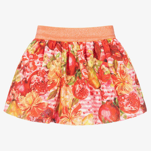 Rosalita Señoritas-Red, Pink & Orange Floral Skirt | Childrensalon Outlet