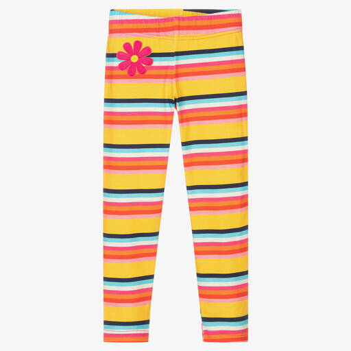 Rosalita Señoritas-Yellow Striped Cotton Leggings | Childrensalon Outlet