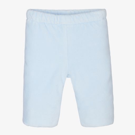 Sarah Louise-Blue Padded Velour Trousers | Childrensalon Outlet