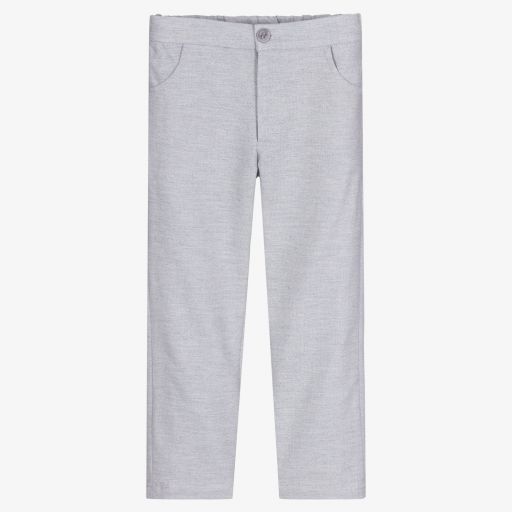 Sarah Louise-Boys Blue Cotton Trousers | Childrensalon Outlet