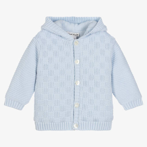 Sarah Louise-Veste bleue maille garçon | Childrensalon Outlet