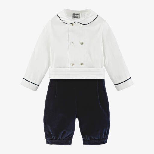 Sarah Louise-Роскошный бархатный комплект шорт для мальчиков | Childrensalon Outlet