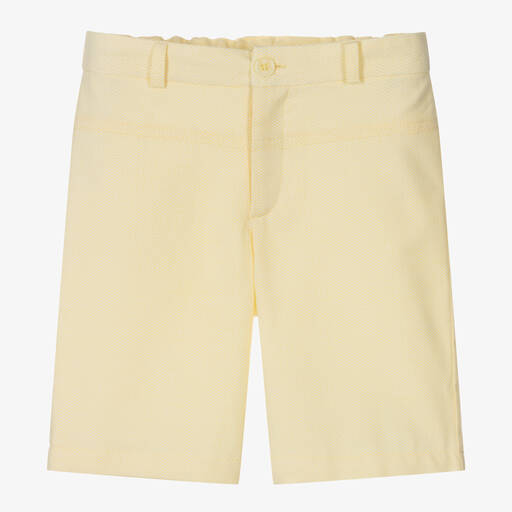 Sarah Louise-Boys Yellow Cotton Shorts | Childrensalon Outlet