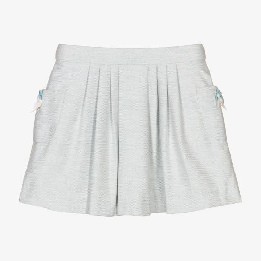 Sarah Louise-Girls Blue Coton Blend Skirt | Childrensalon Outlet