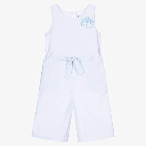 Sarah Louise-Girls Blue Striped Playsuit | Childrensalon Outlet