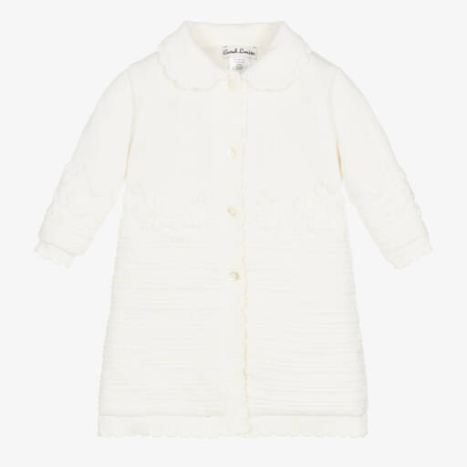 Sarah Louise-Girls Ivory Knitted Coat | Childrensalon Outlet
