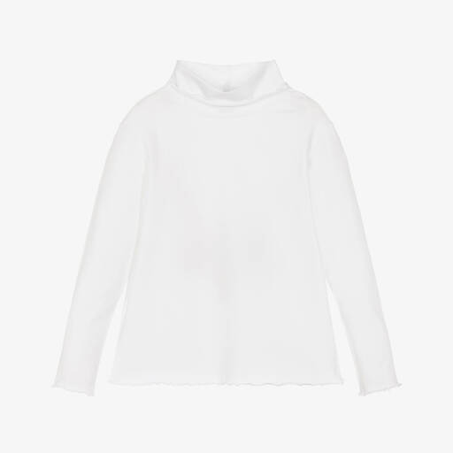 Sarah Louise-Girls Ivory Roll Neck Top | Childrensalon Outlet