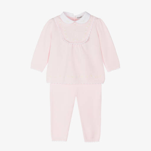 Sarah Louise-Girls Pastel Knit Trousers Ensemble | Childrensalon Outlet