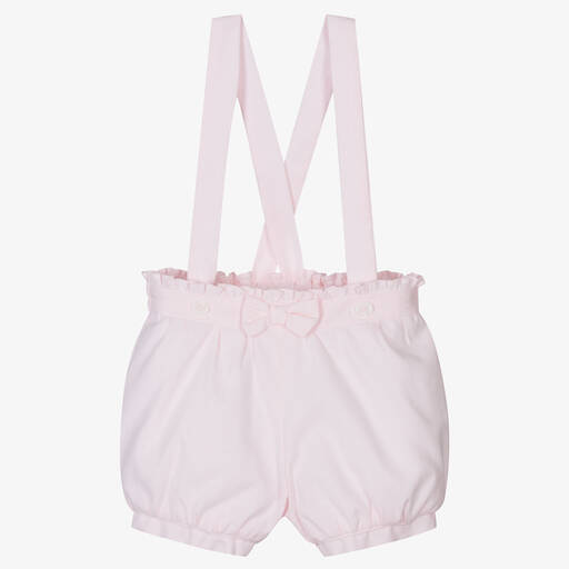 Sarah Louise-Girls Pink Cotton Striped Shorts | Childrensalon Outlet