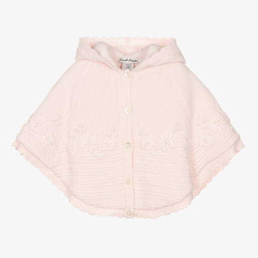 Sarah Louise-Girls Pink Knitted Cape | Childrensalon Outlet