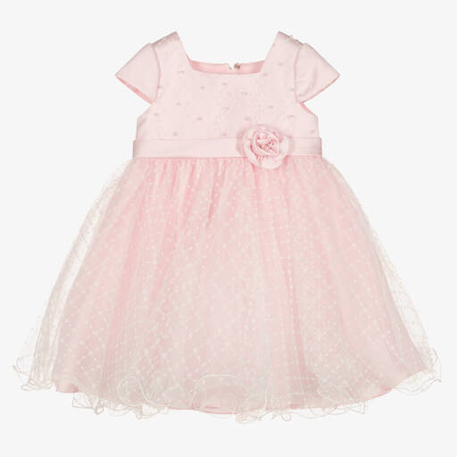 Sarah Louise-Girls Pink Tulle Occasion Dress  | Childrensalon Outlet