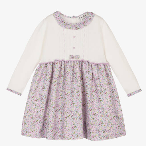 Sarah Louise-Girls Purple & Ivory Dress | Childrensalon Outlet