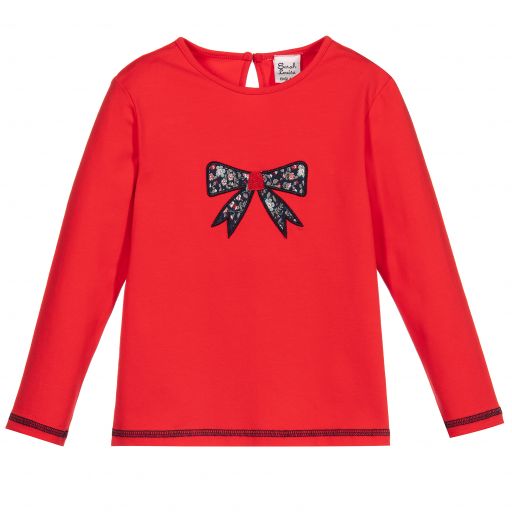 Sarah Louise-Girls Red Cotton Top | Childrensalon Outlet