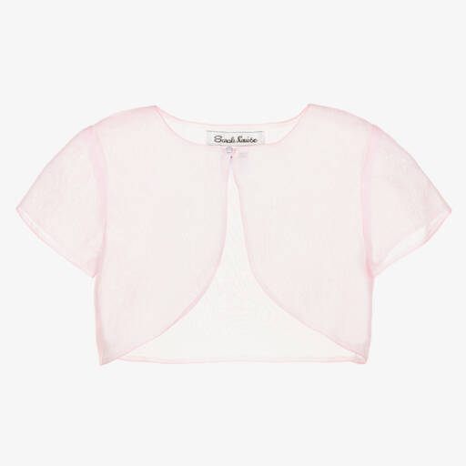 Sarah Louise-Girls Sheer Pink Cropped Cardigan | Childrensalon Outlet