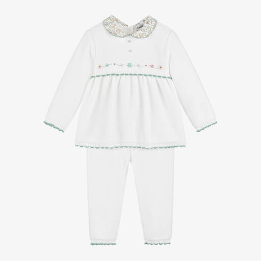 Sarah Louise-Girls Soft Ivory Knit Outfit Set | Childrensalon Outlet