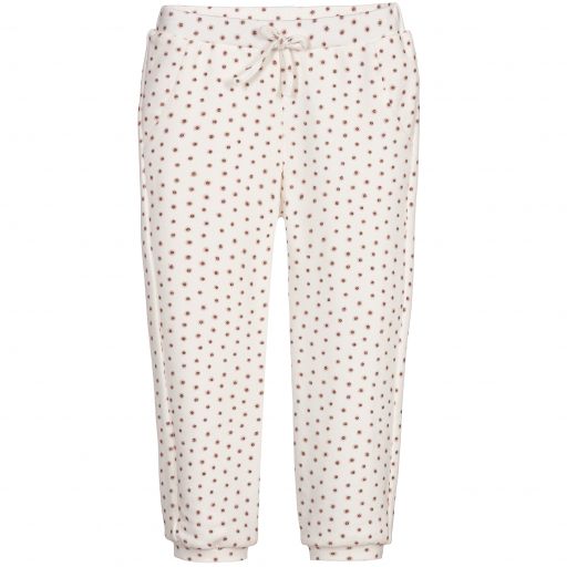 Sarah Louise-Girls White Jersey Trousers | Childrensalon Outlet