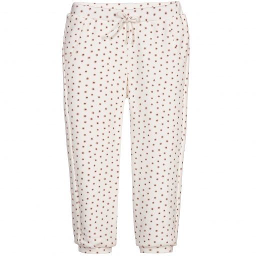 Sarah Louise-Girls White Jersey Trousers | Childrensalon Outlet