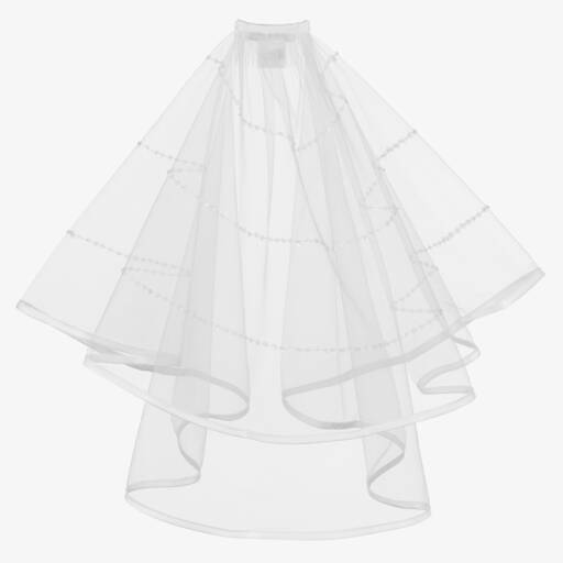 Sarah Louise-طرحة تول بيضاء مزينة بالترتر للبنات | Childrensalon Outlet