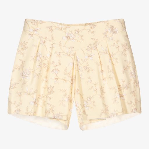 Sarah Louise-Girls Yellow Floral Shorts | Childrensalon Outlet