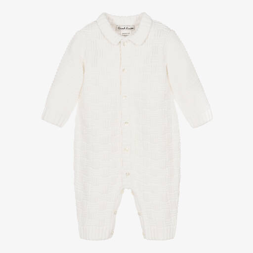 Sarah Louise-Ivory Knitted Romper | Childrensalon Outlet