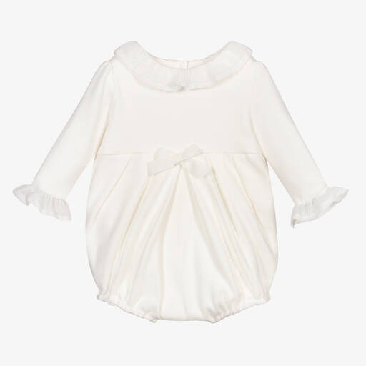 Sarah Louise-Ivory Ruffle Lace Baby Shortie | Childrensalon Outlet