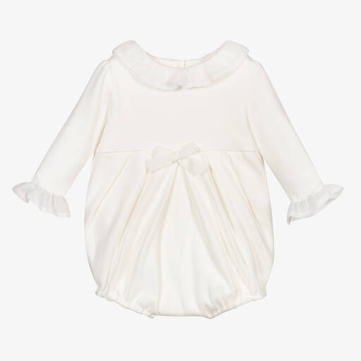 Sarah Louise-Ivory Ruffle Lace Baby Shortie | Childrensalon Outlet