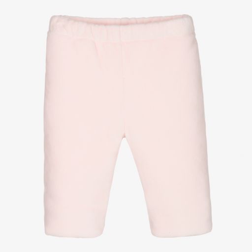Sarah Louise-Pink Padded Velour Trousers | Childrensalon Outlet