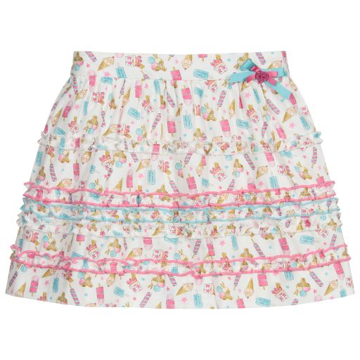 Sarah Louise-Pink Printed Skirt | Childrensalon Outlet
