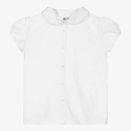 Sarah Louise-White Broderie Anglaise Blouse | Childrensalon Outlet