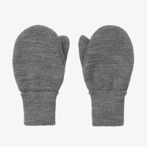 Sätila of Sweden-Dark Grey Twiddle Knitted Baby Mittens | Childrensalon Outlet