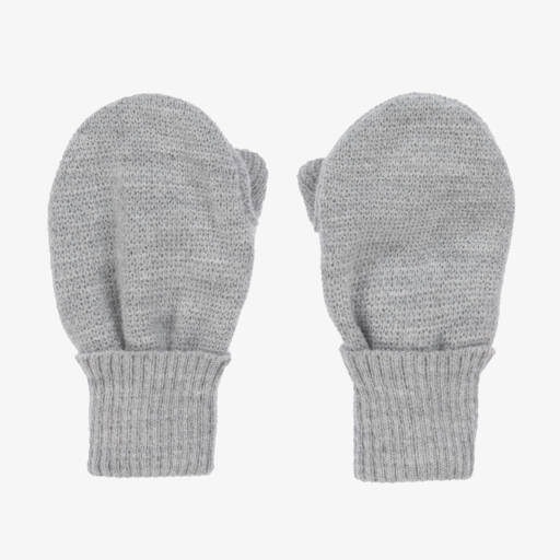 Sätila of Sweden-Grey Twiddle Knitted Baby Mittens | Childrensalon Outlet