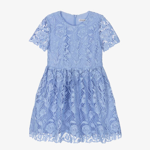 Self-Portrait-Girls Cornflower Lace Dress | Childrensalon Outlet