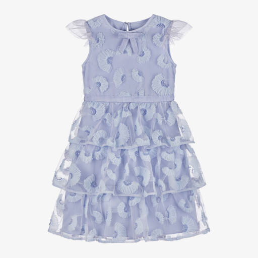 Self-Portrait-Girls Lavender Embellished Tulle Gown | Childrensalon Outlet