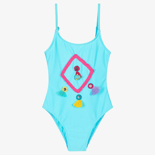 Selini Action-Girls Blue Mirror Swimsuit | Childrensalon Outlet