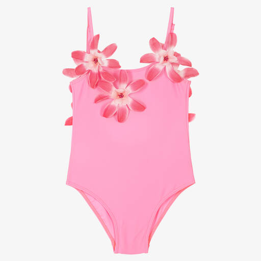 Selini Action-Girls Fuchsia Pink Flower Swimsuit | Childrensalon Outlet