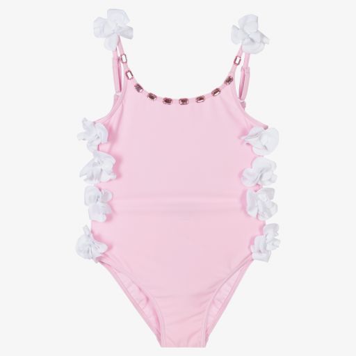 Selini Action-Girls Pink Floral Swimsuit | Childrensalon Outlet