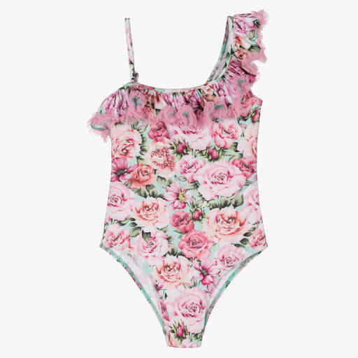 Selini Action-Girls Pink Floral Swimsuit | Childrensalon Outlet