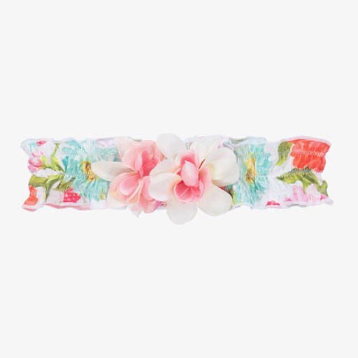 Selini Action-Girls Pink Flowers Hairband | Childrensalon Outlet