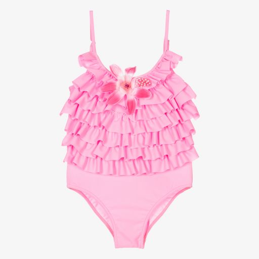 Selini Action-Girls Pink Ruffle Swimsuit | Childrensalon Outlet