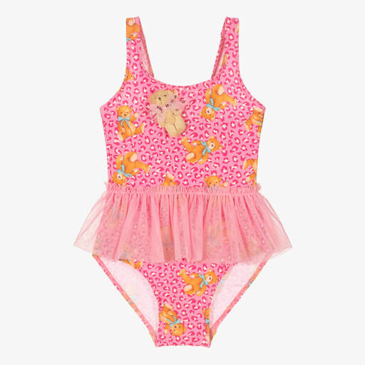 Selini Action-Girls Pink Teddy Bear Tutu Swimsuit | Childrensalon Outlet