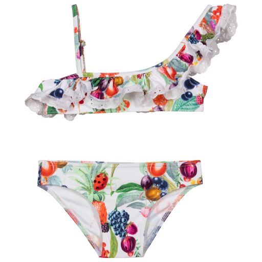 Selini Action-Weißer Bikini mit Früchte-Print (M) | Childrensalon Outlet