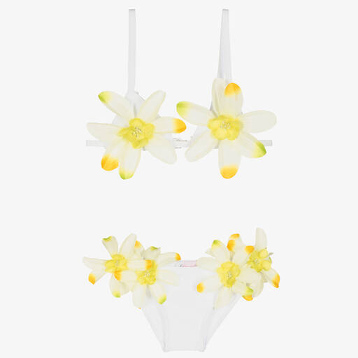 Selini Action-Girls White Tropical Flower Bikini | Childrensalon Outlet